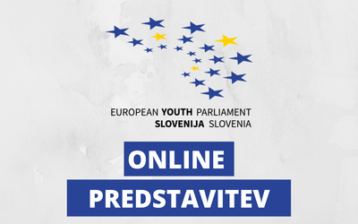 Online predstavitev društva Evropski mladinski parlament Slovenija